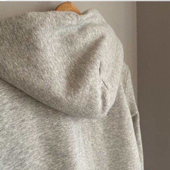 GAP Logo sherpa lined full zip hoodie grey size small - Picture 7 of 16